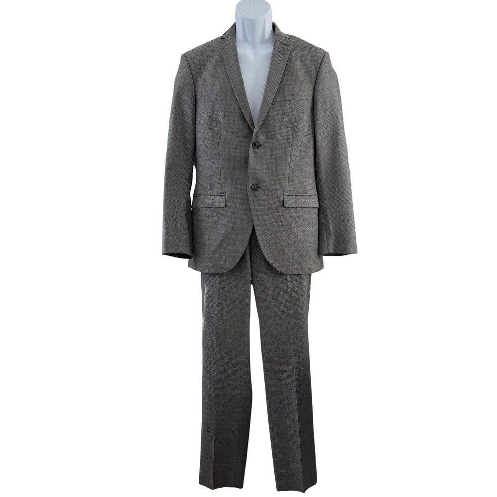 Tiger Of Sweden Suit‎ Mens 36R Gray Check Wool 2 Piece 33x29 Pants Set Business